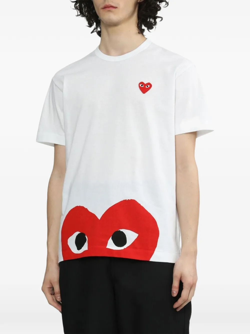 Comme Des Garçons Play heart-print T-shirt Wit