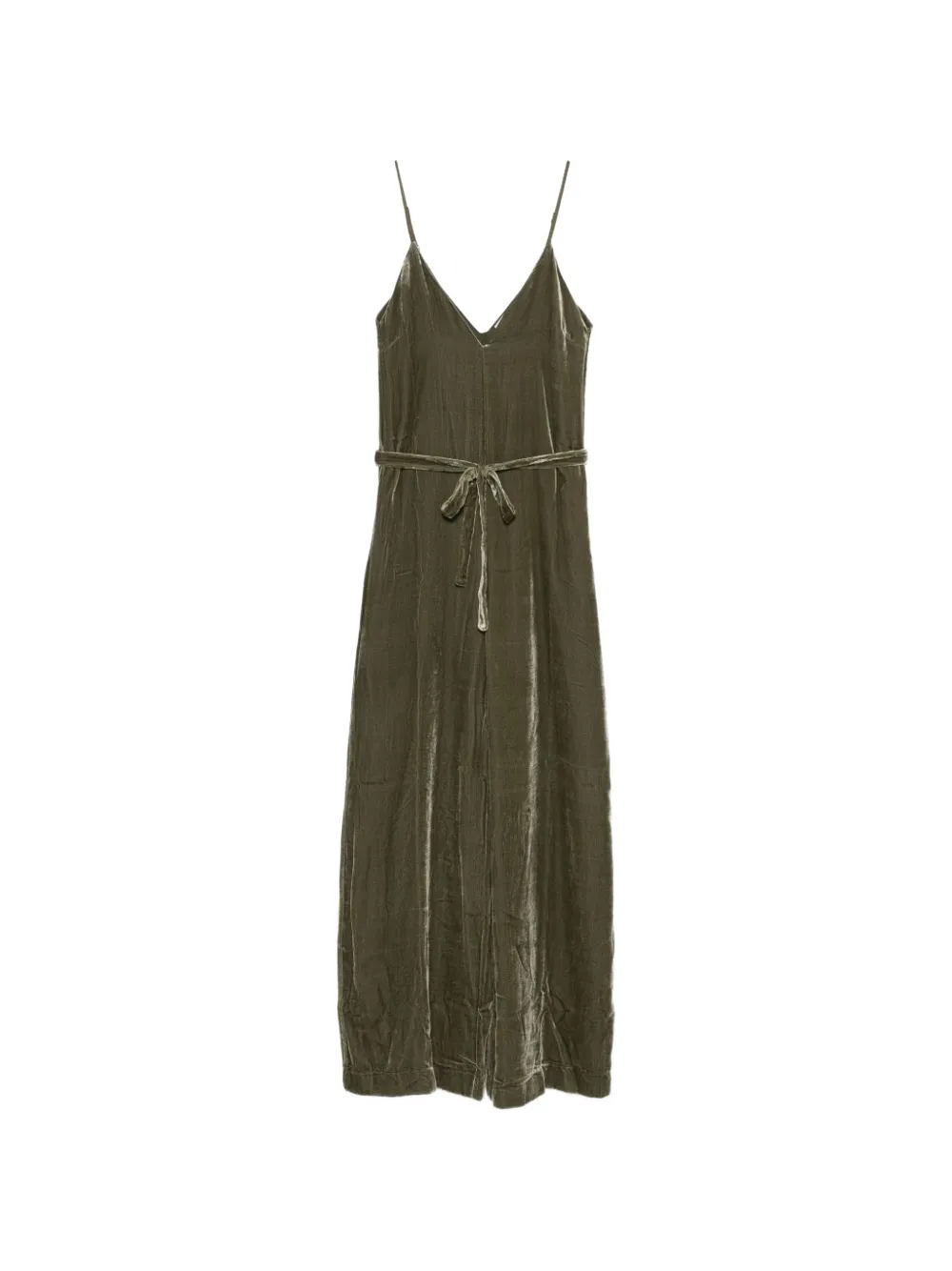 Gold Hawk velvet palazzo jumpsuit - Verde