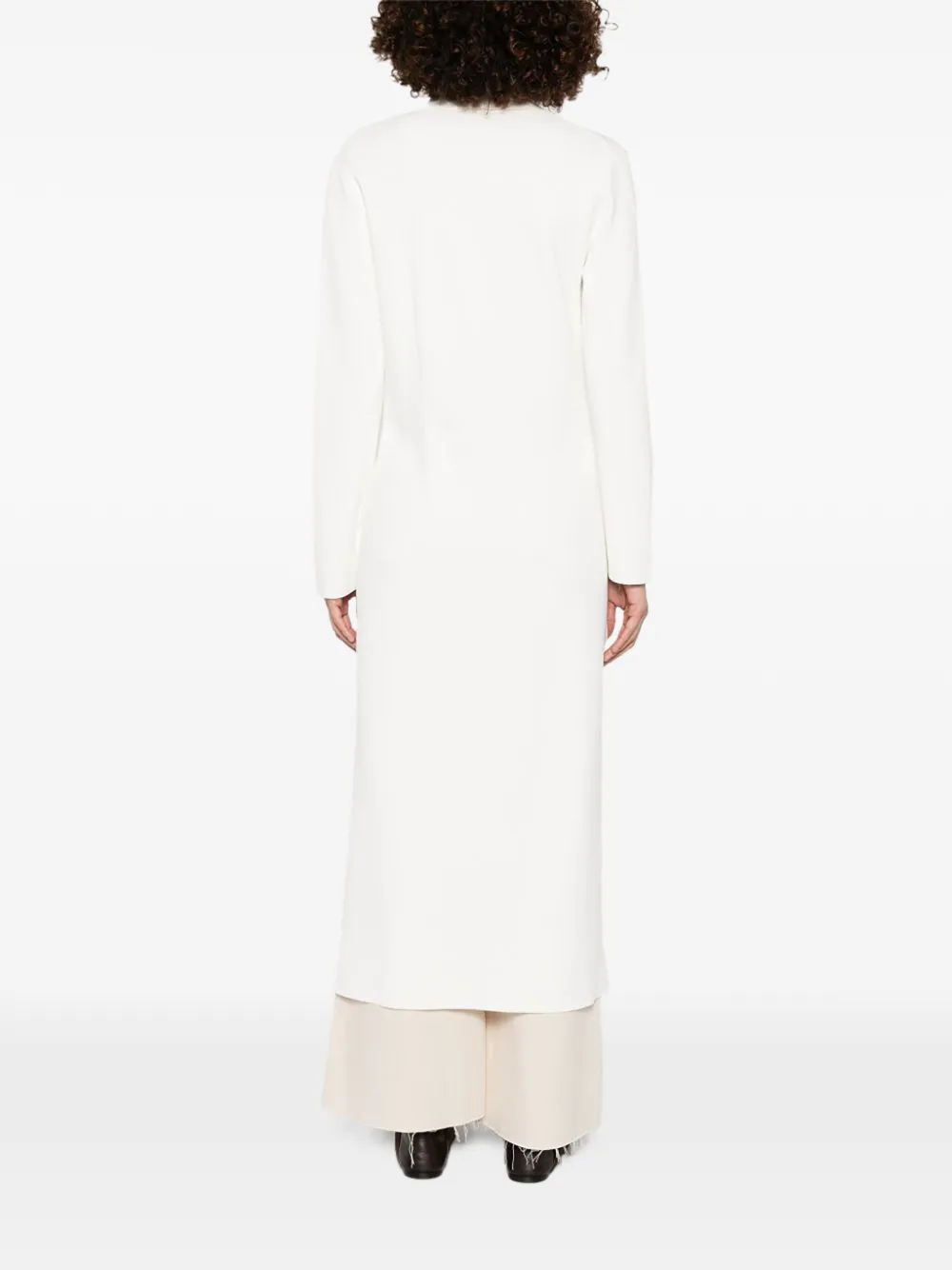 P.A.R.O.S.H. double-breasted side-slit coat Wit