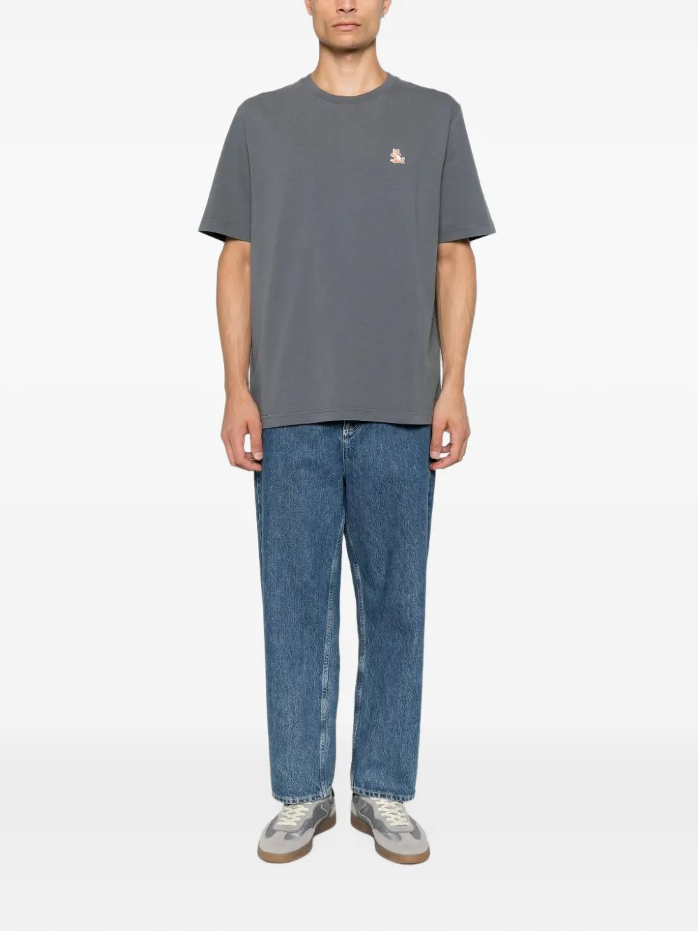 MAISON KITSUNE KIDS Chillax Fox T-shirt Grijs
