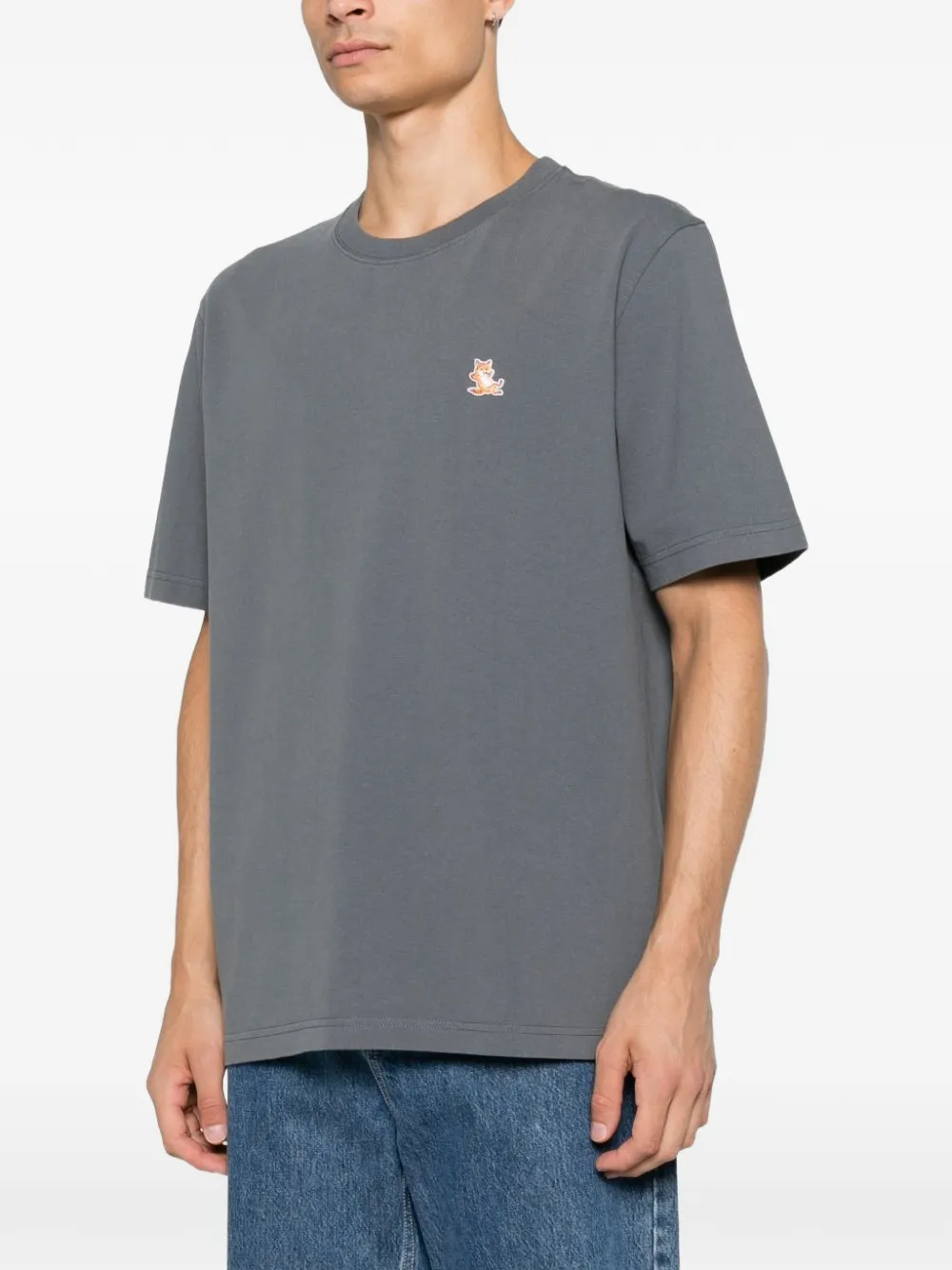 MAISON KITSUNE KIDS Chillax Fox T-shirt Grijs