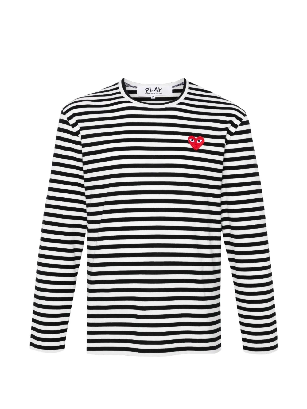 Comme Des Garçons striped cotton T-shirt Wit
