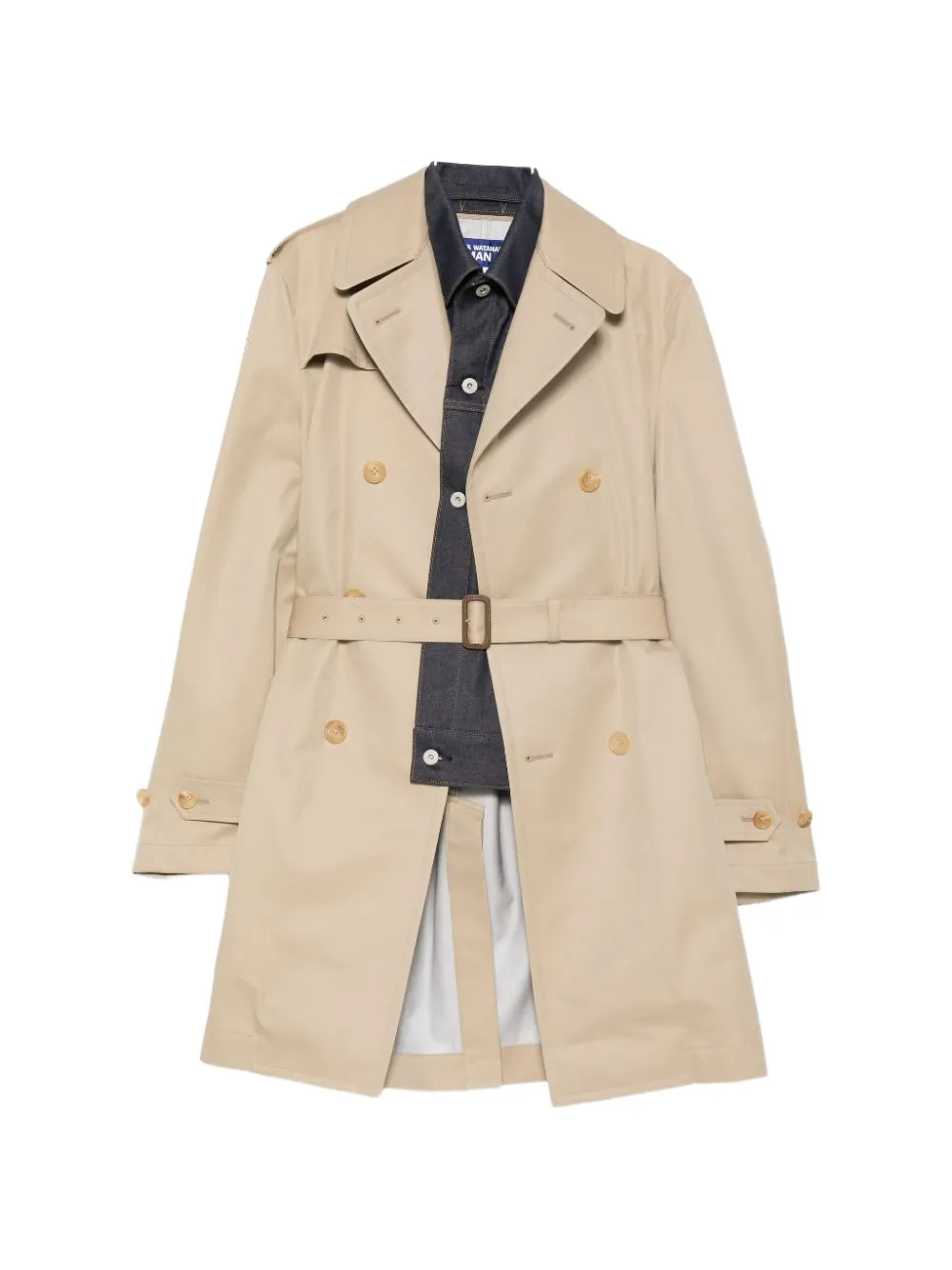 Junya Watanabe MAN double-breasted belted coat - Toni neutri