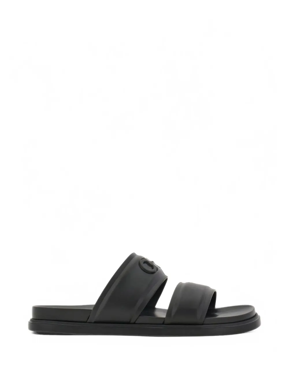 Ferragamo Gancini ornament slide - Nero