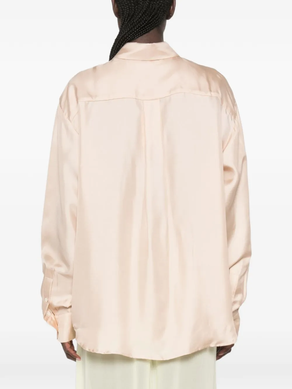 Pierre-Louis Mascia Aloe floral-print silk shirt Beige