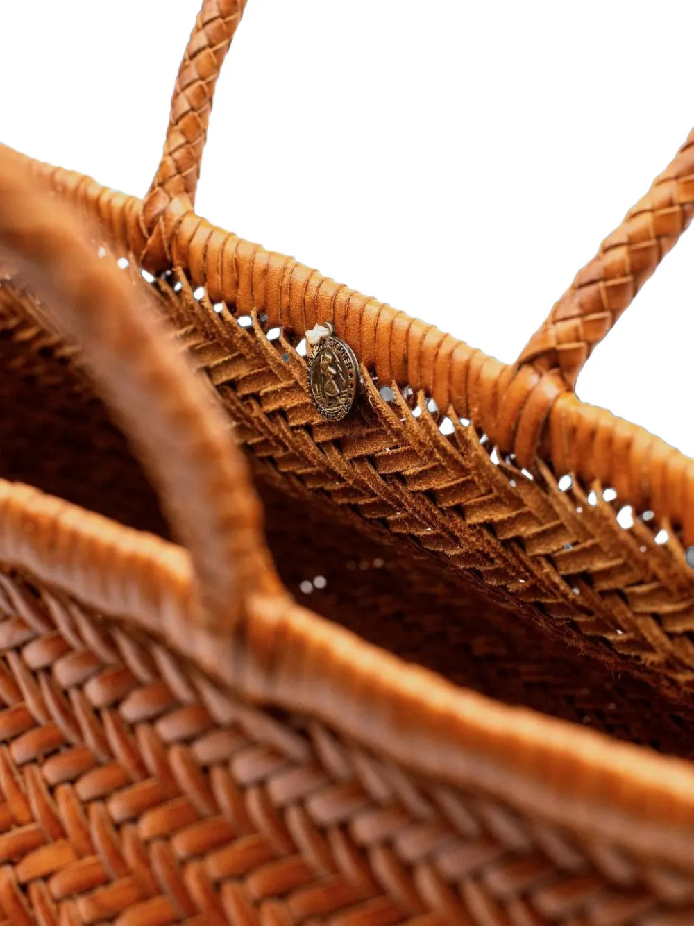 DRAGON DIFFUSION woven leather tote bag Bruin