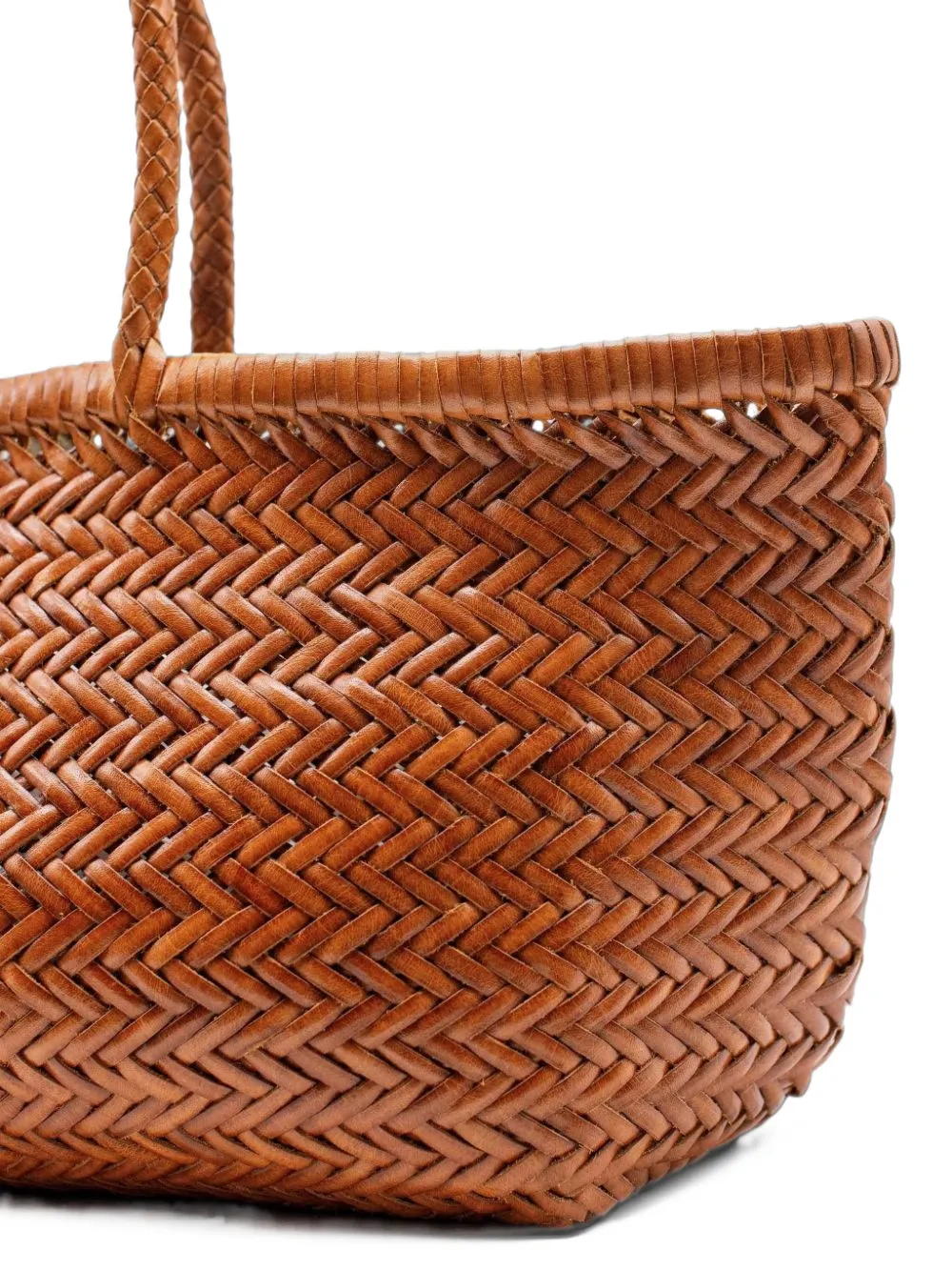 DRAGON DIFFUSION woven leather tote bag Bruin