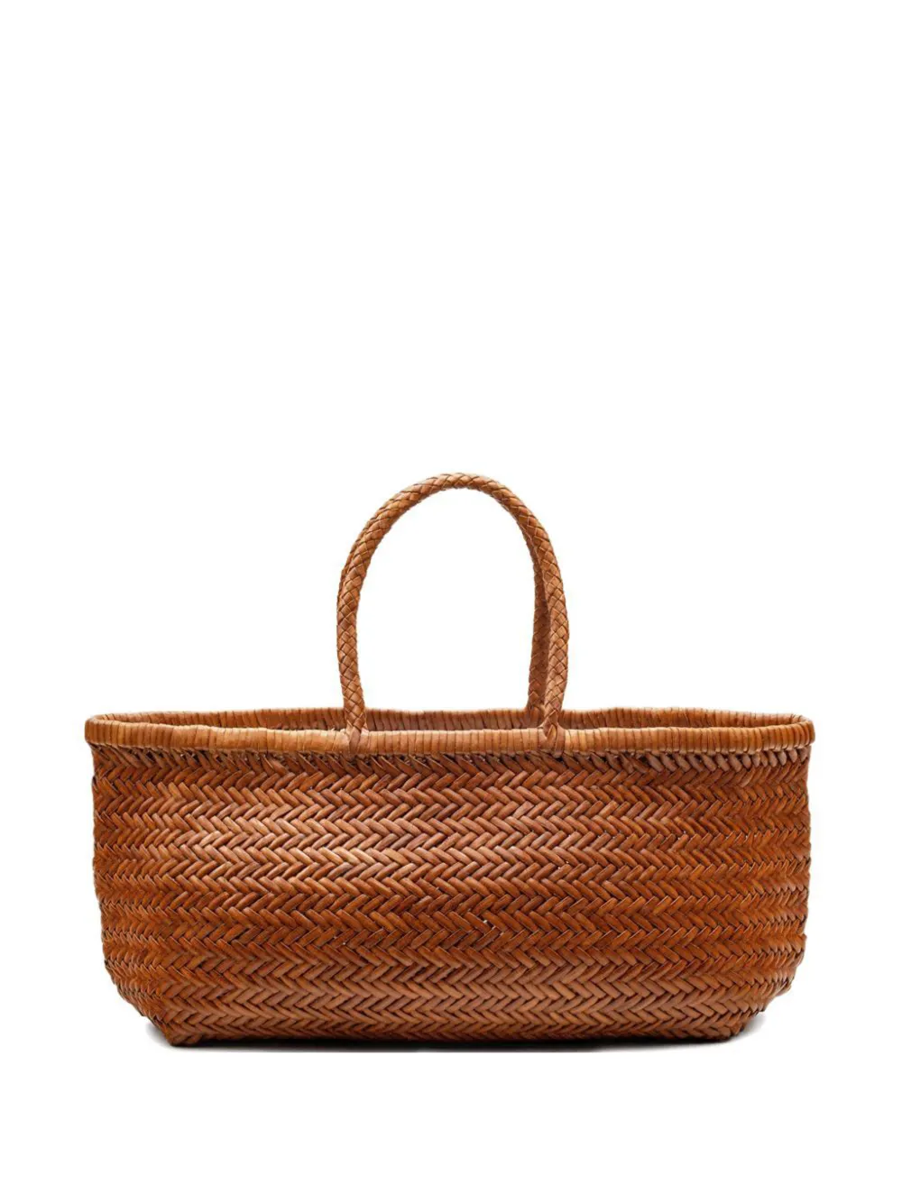 DRAGON DIFFUSION woven leather tote bag Bruin
