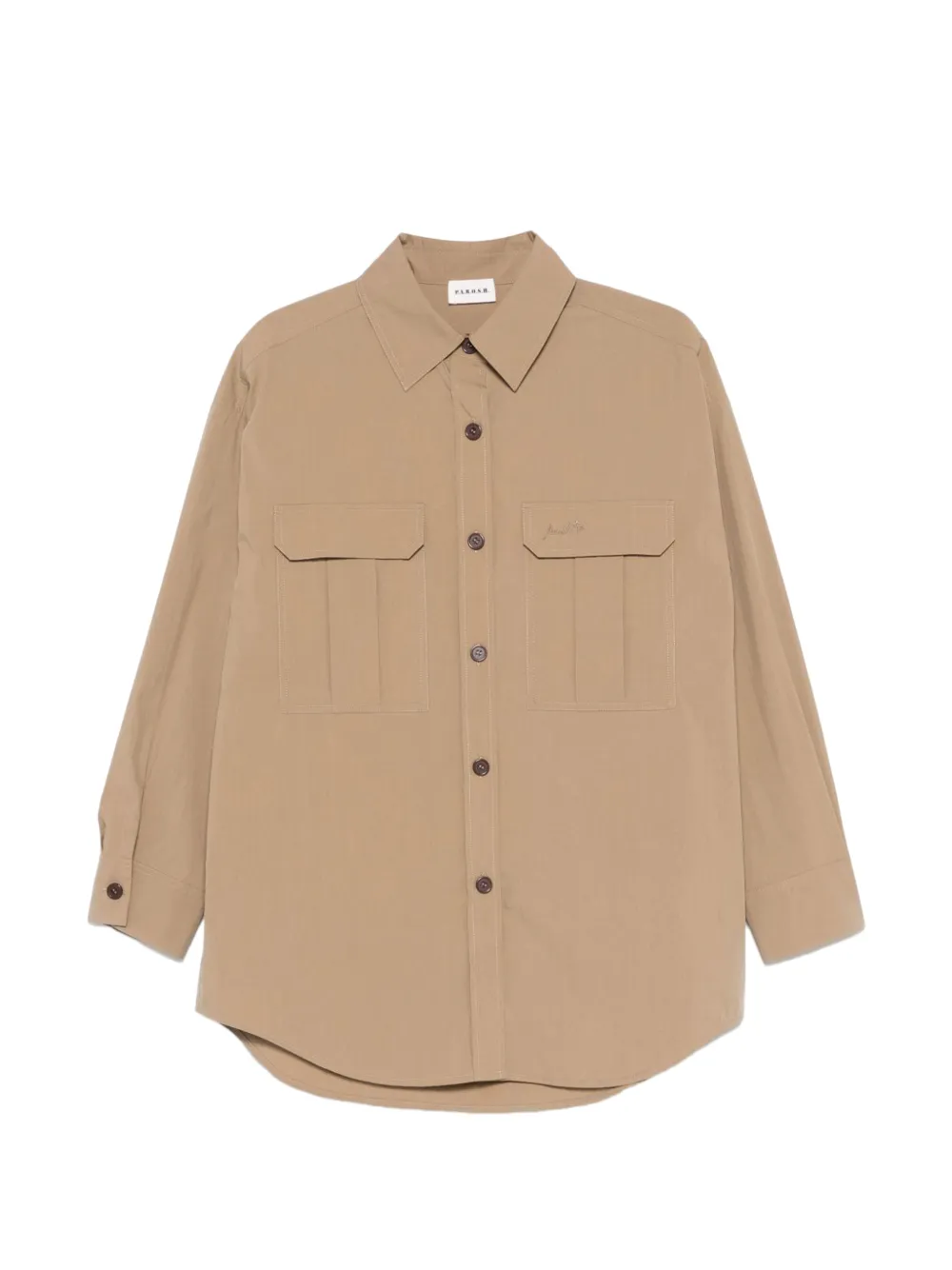 P.A.R.O.S.H. Ninja flap-pocket box-pleat shirt - Brown
