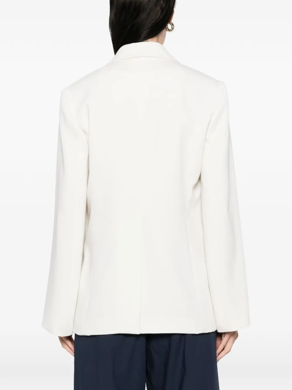 P.A.R.O.S.H. single-breasted slit-sleeve blazer Wit