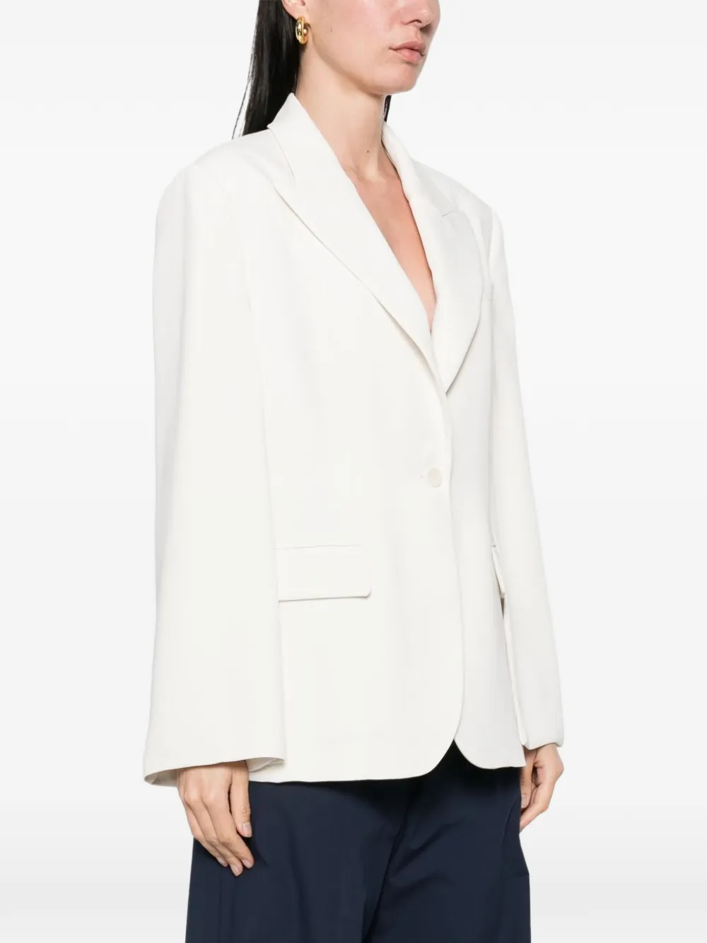 P.A.R.O.S.H. single-breasted slit-sleeve blazer Wit