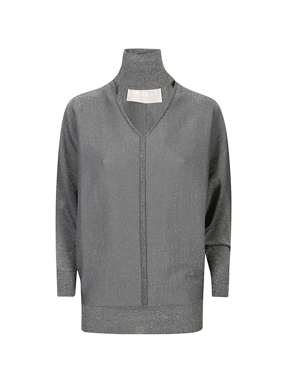 Circus Hotel cut-out metallic-effect sweater - Grigio
