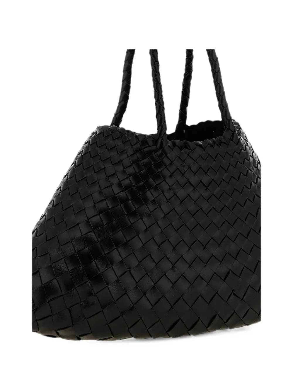 DRAGON DIFFUSION Santa Croce small black tote bag Zwart