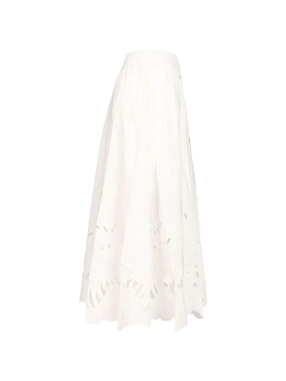 ZIMMERMANN Mahon cut-out midi skirt Wit