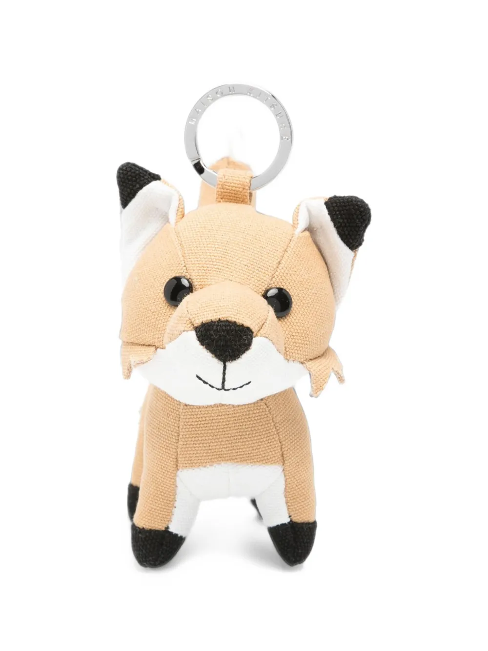 Maison Kitsuné Fox motif bag charm Beige
