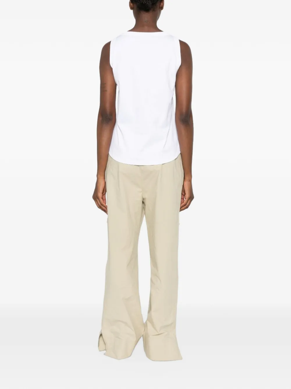 SHIRT C ZERO round-neck sleeveless tank top Wit