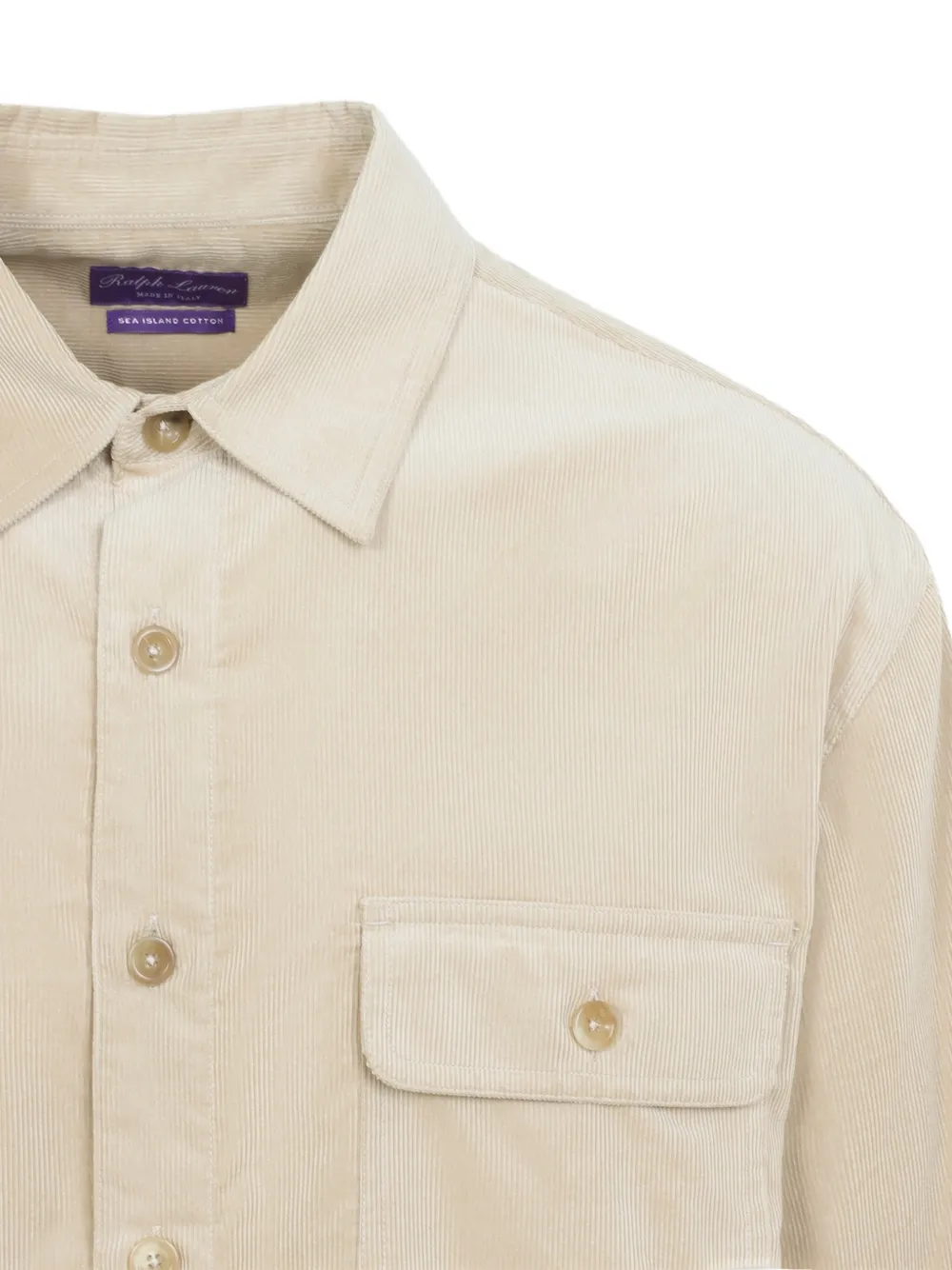 Ralph Lauren Purple Label Sea Island cotton corduroy shirt Beige
