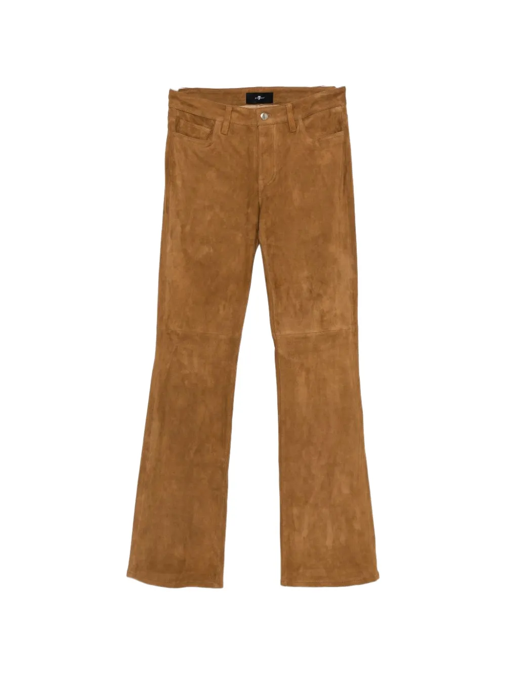 7 For All Mankind suede-finish flared trousers Bruin