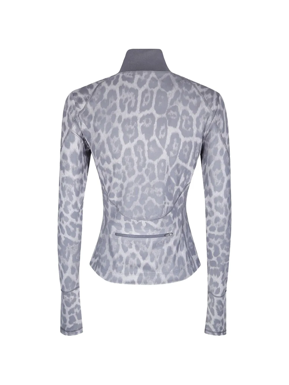adidas by Stella McCartney leopard-print zipped sweatshirt Grijs