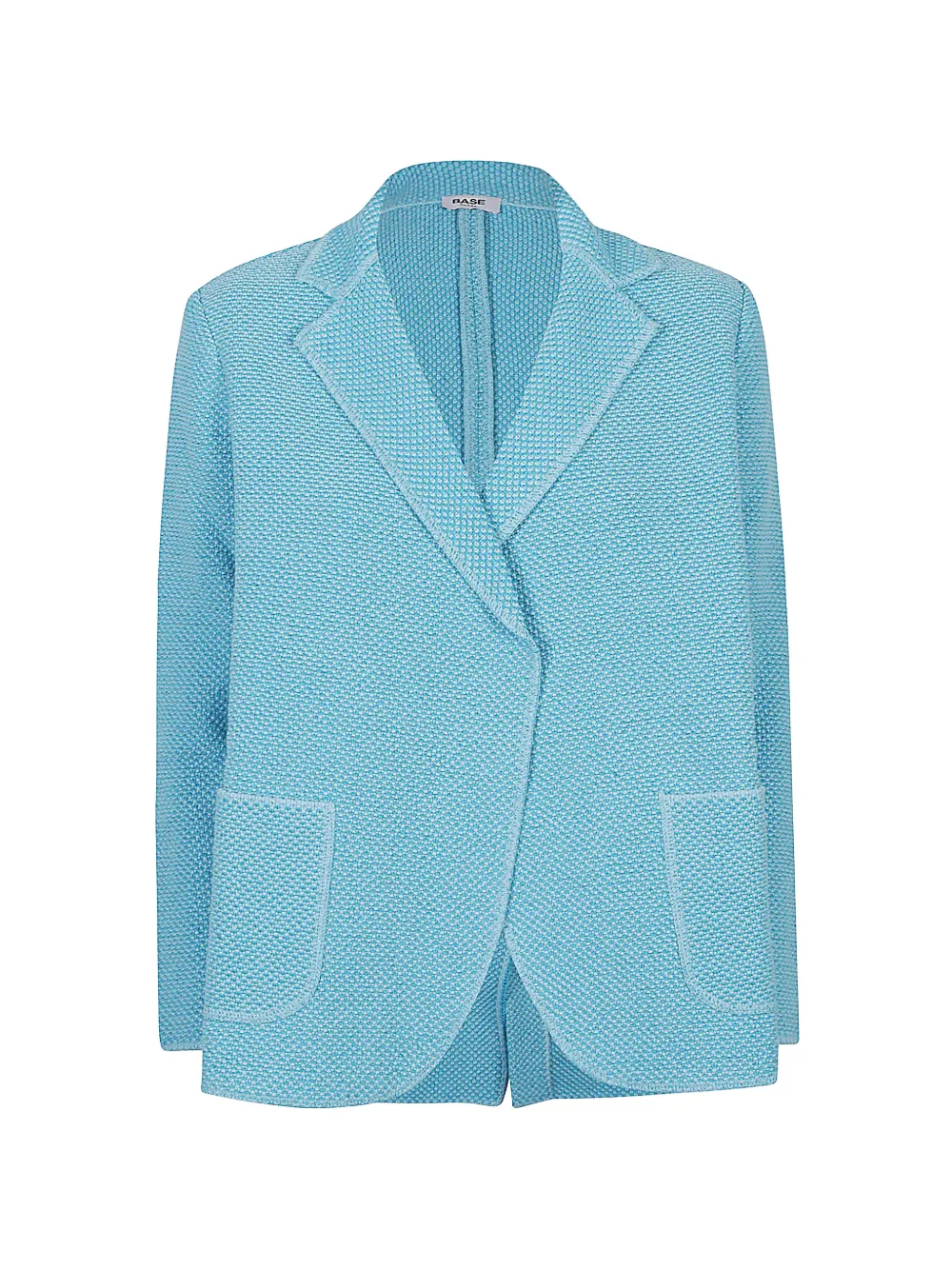 Base Milano knitted notch-lapel blazer - Blue