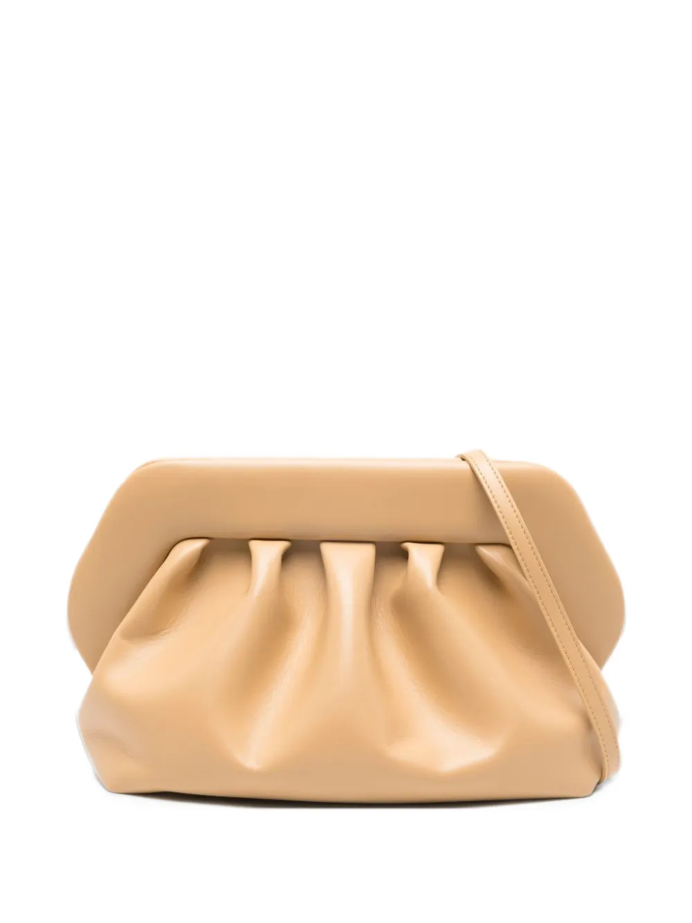 Themoirè Bios gathered clutch bag - Toni neutri