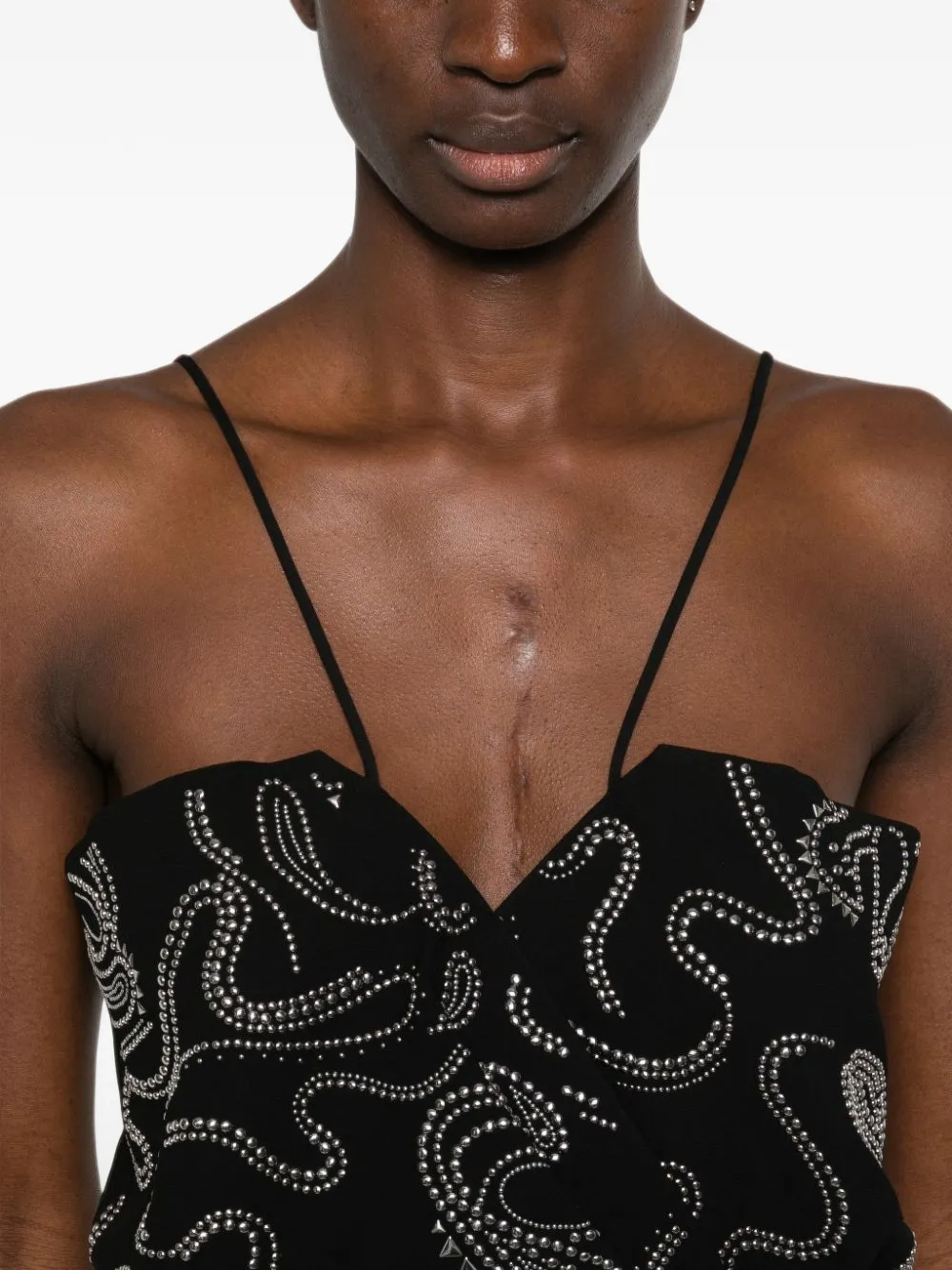 IRO Olympe studded top Zwart