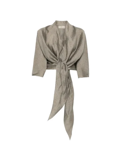 Cortana Aria stripe-pattern cropped jacket