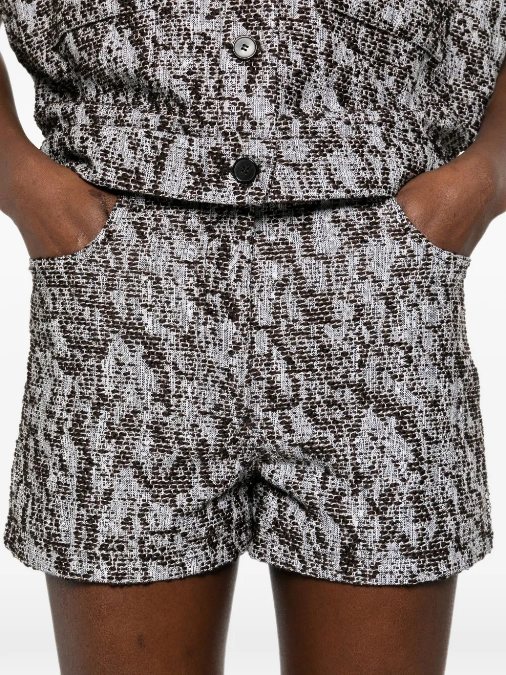 IRO Shorts met textuur Grijs