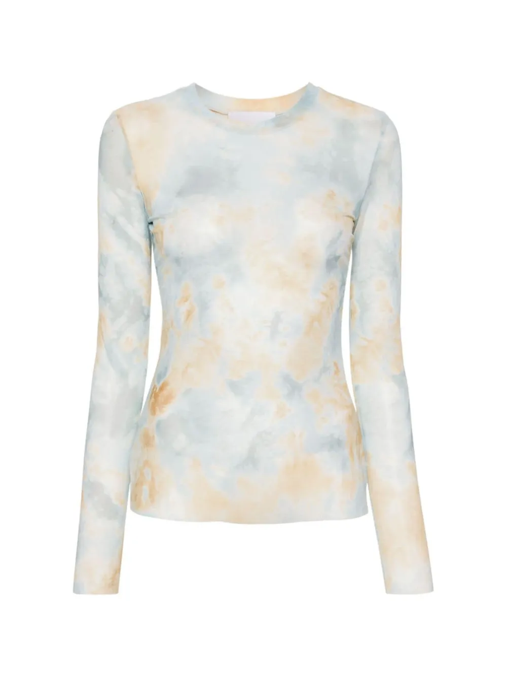 Erika Cavallini printed long-sleeve T-shirt Blauw