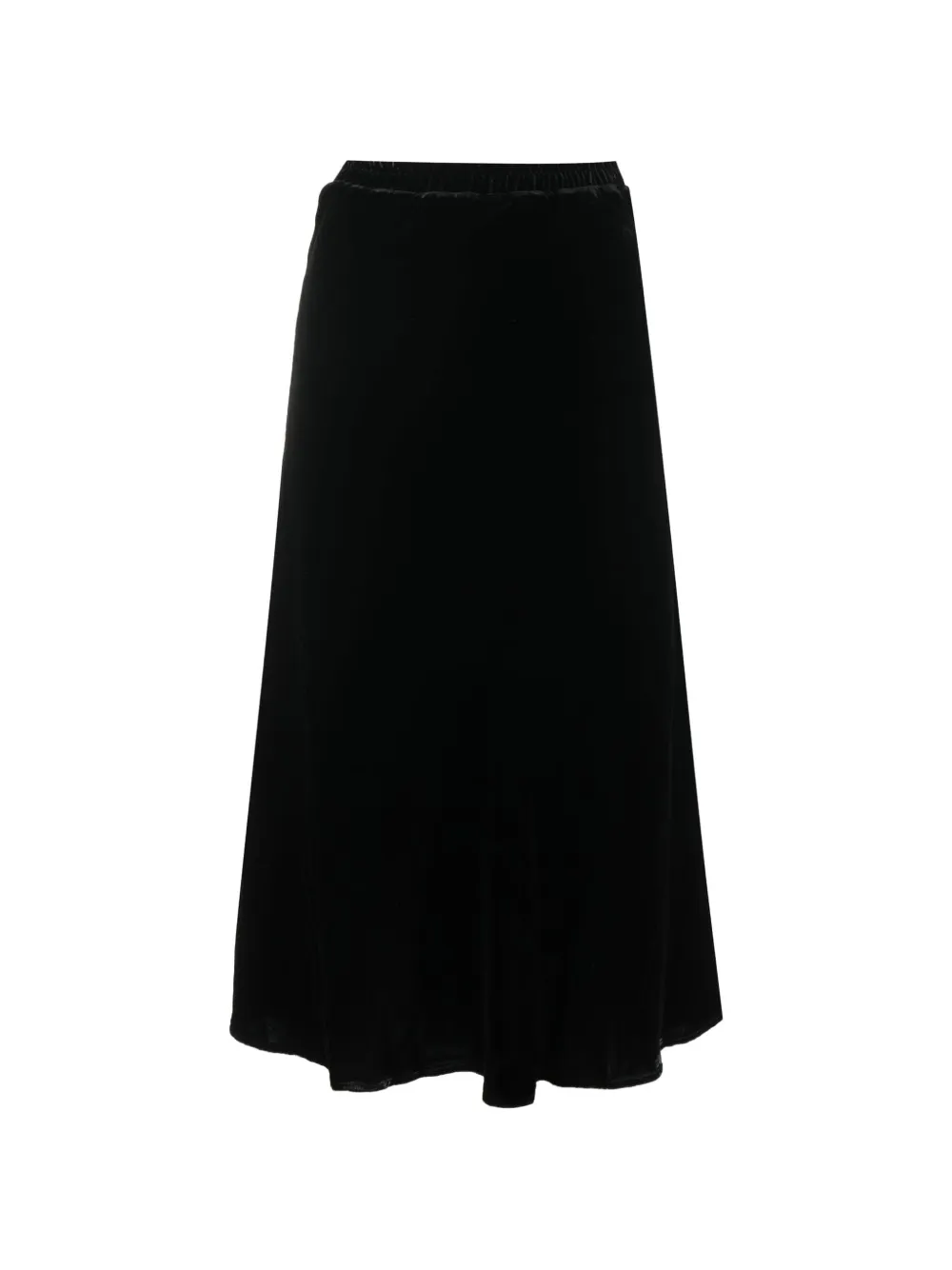 Gold Hawk velvet pencil midi skirt - Nero