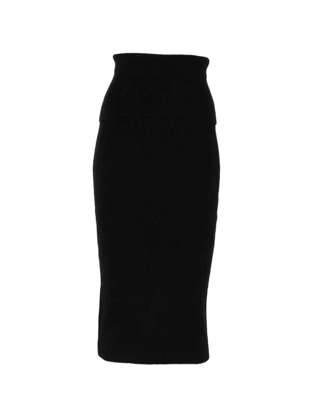 IRO Christy ribbed-knit midi skirt - Nero