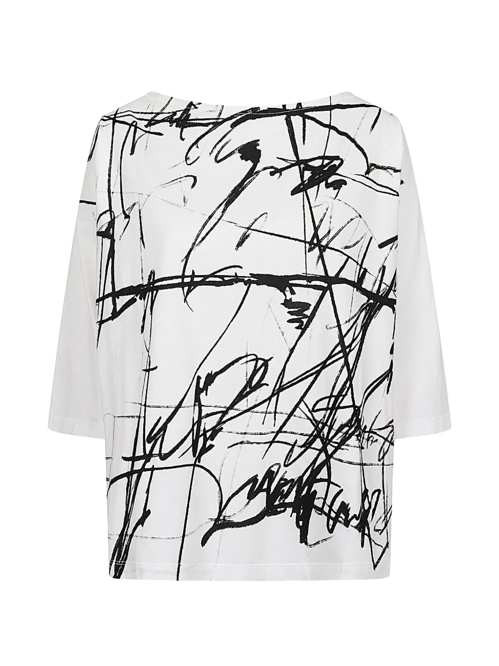 MOYURU abstract-print T-shirt - Bianco