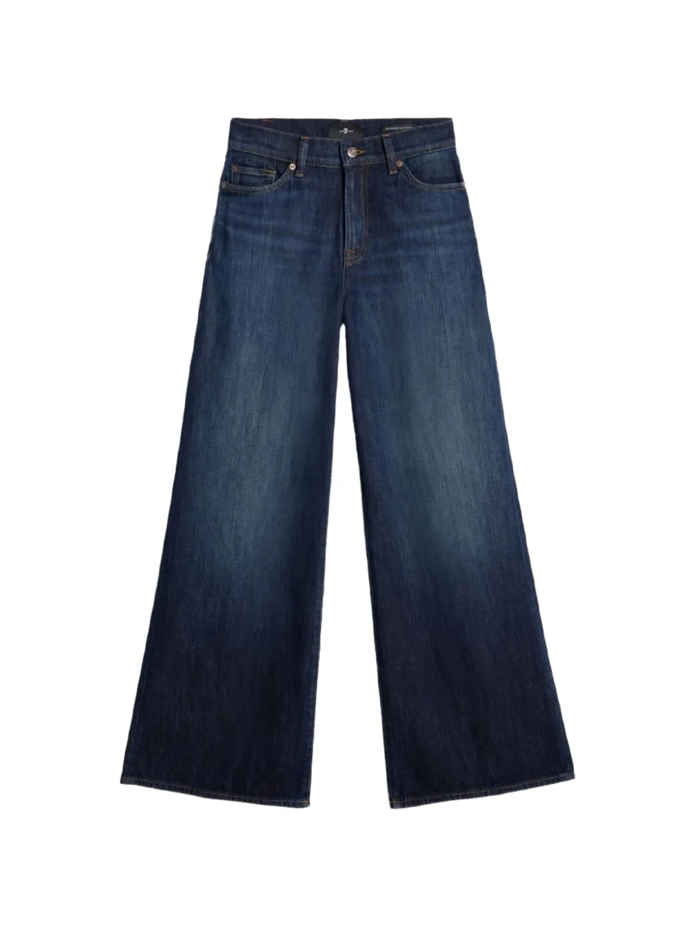 7 For All Mankind Lotta whiskered wide-leg jeans Blauw