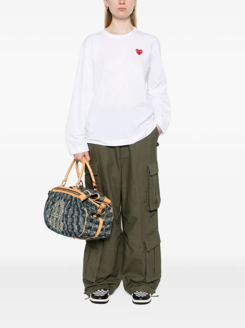 Comme Des Garçons Play heart-patch T-shirt Wit