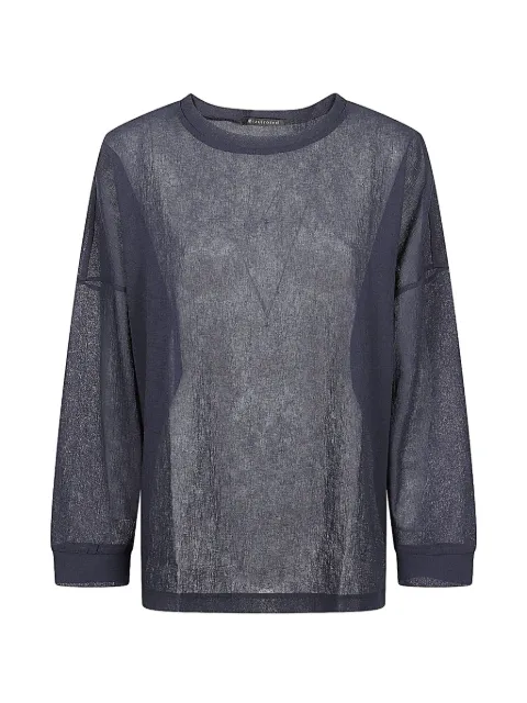 mizuiro ind crew-neck cotton top