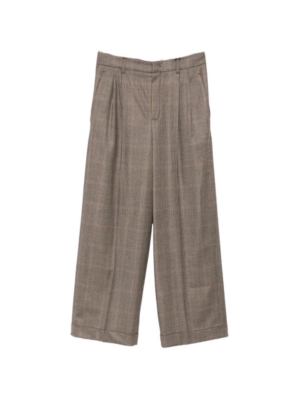 Gianvito Rossi Prince of Wales check trousers - Brown