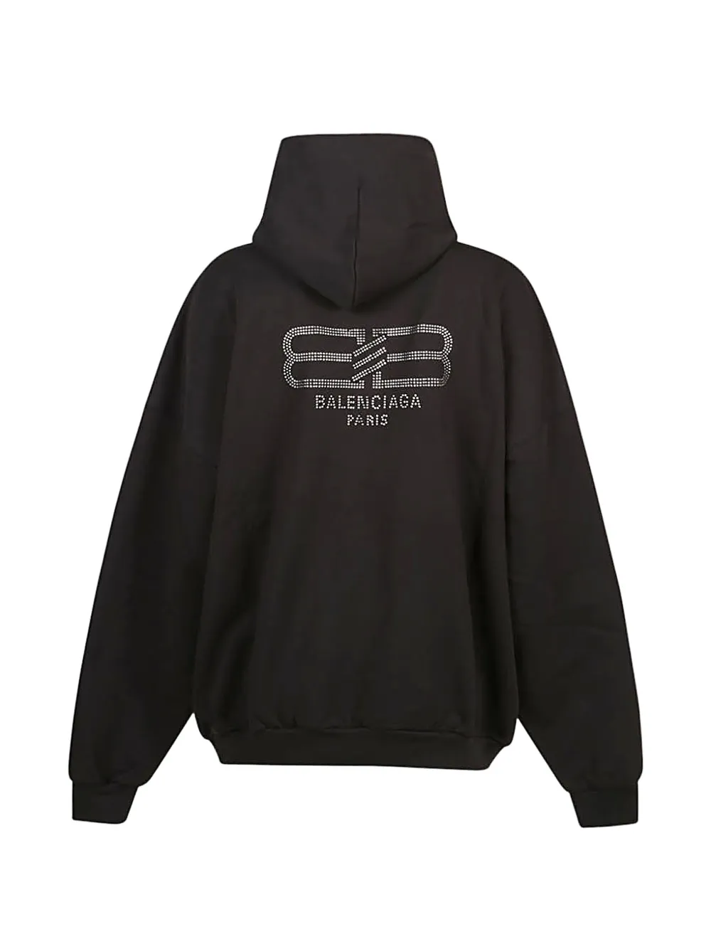 Balenciaga rhinestone-embellished hoodie Zwart