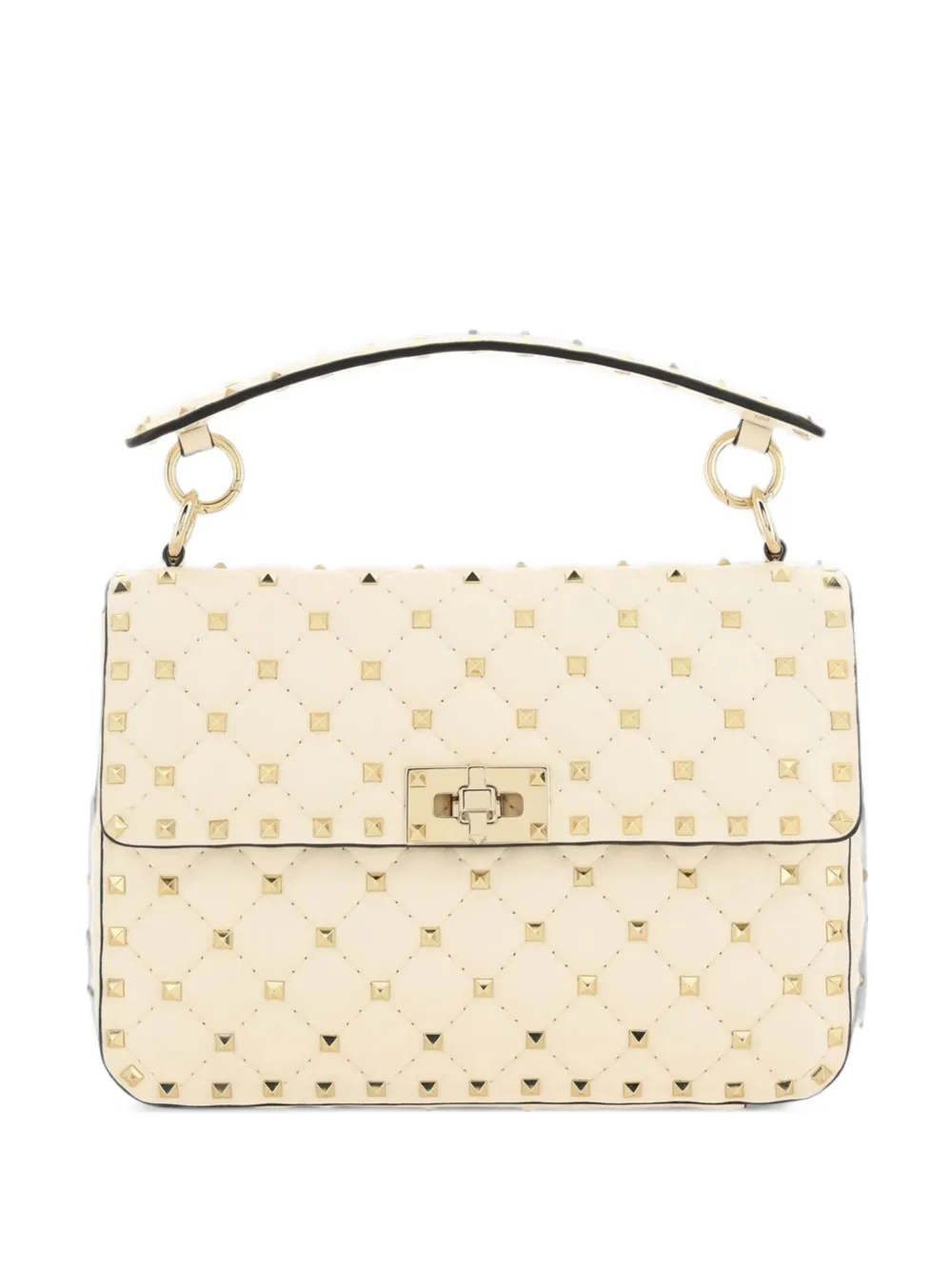 Valentino Garavani Rockstud Spike matelassé shoulder bag - Toni neutri