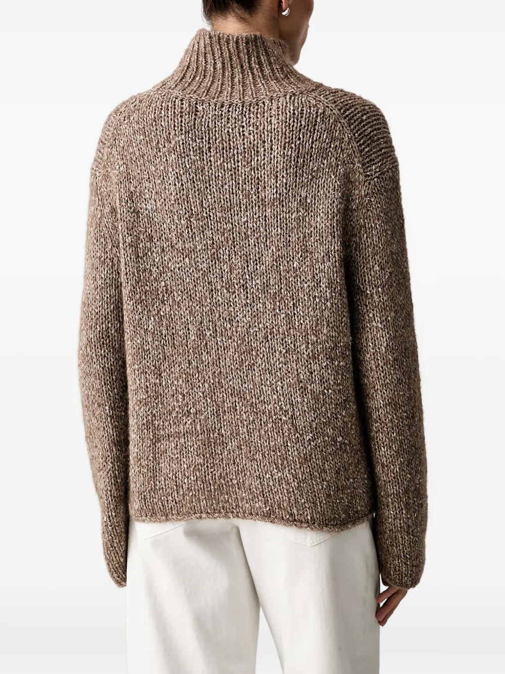 Marc O'Polo chunky-knit high-neck sweater Bruin