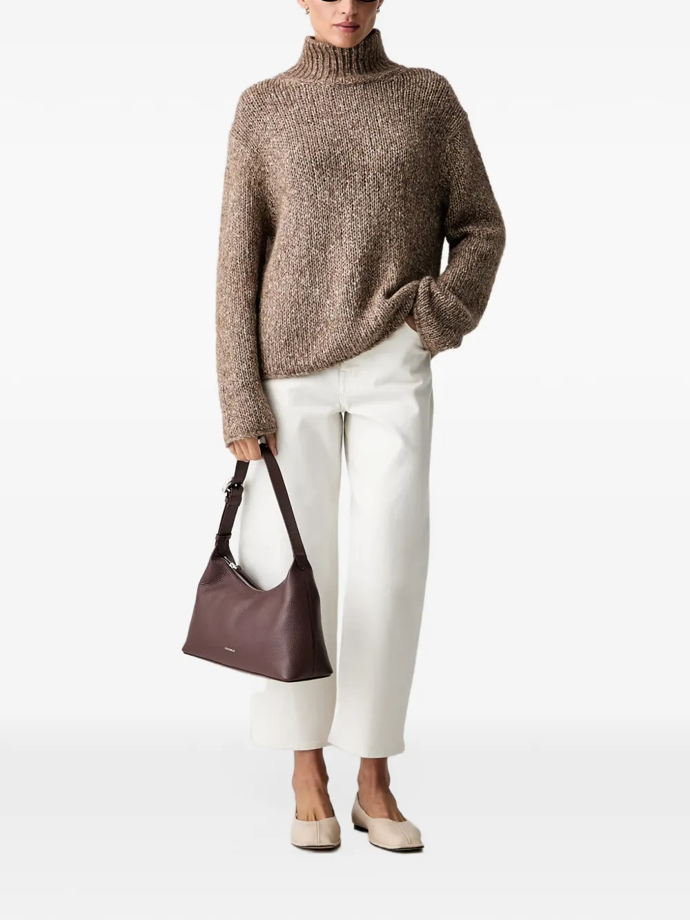 Marc O'Polo chunky-knit high-neck sweater Bruin