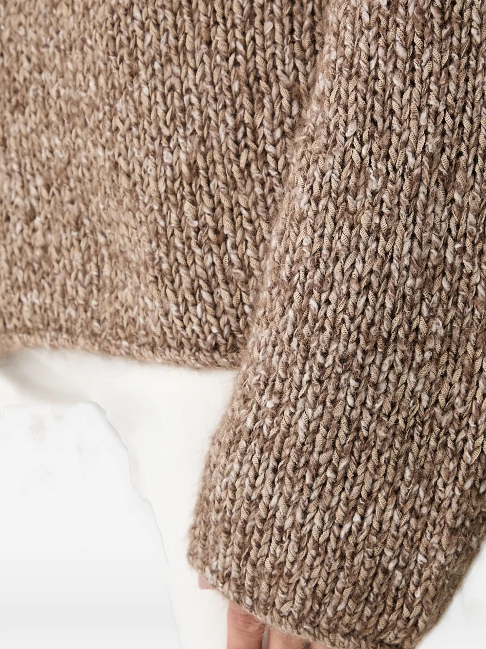 Marc O'Polo chunky-knit high-neck sweater Bruin
