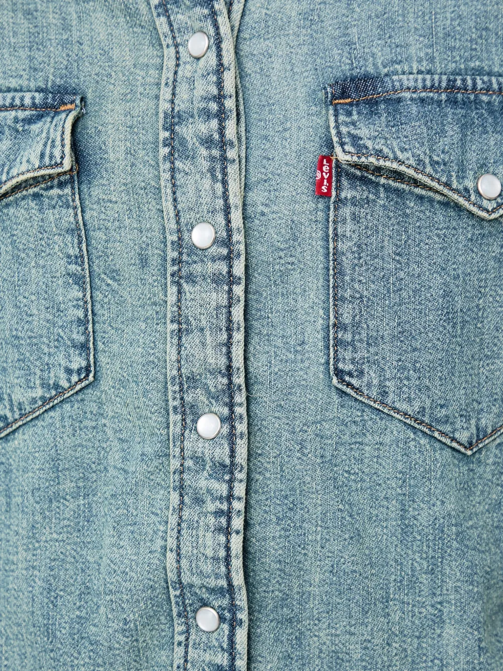 Levi's Ultimate Western denim blouse met schouderpas Blauw