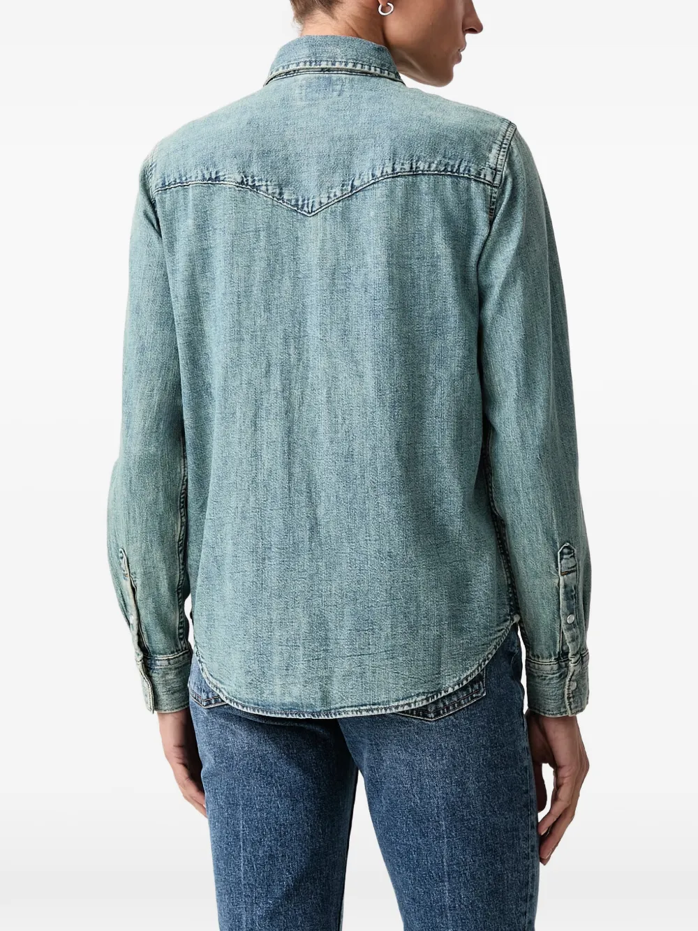 Levi's Ultimate Western denim blouse met schouderpas Blauw