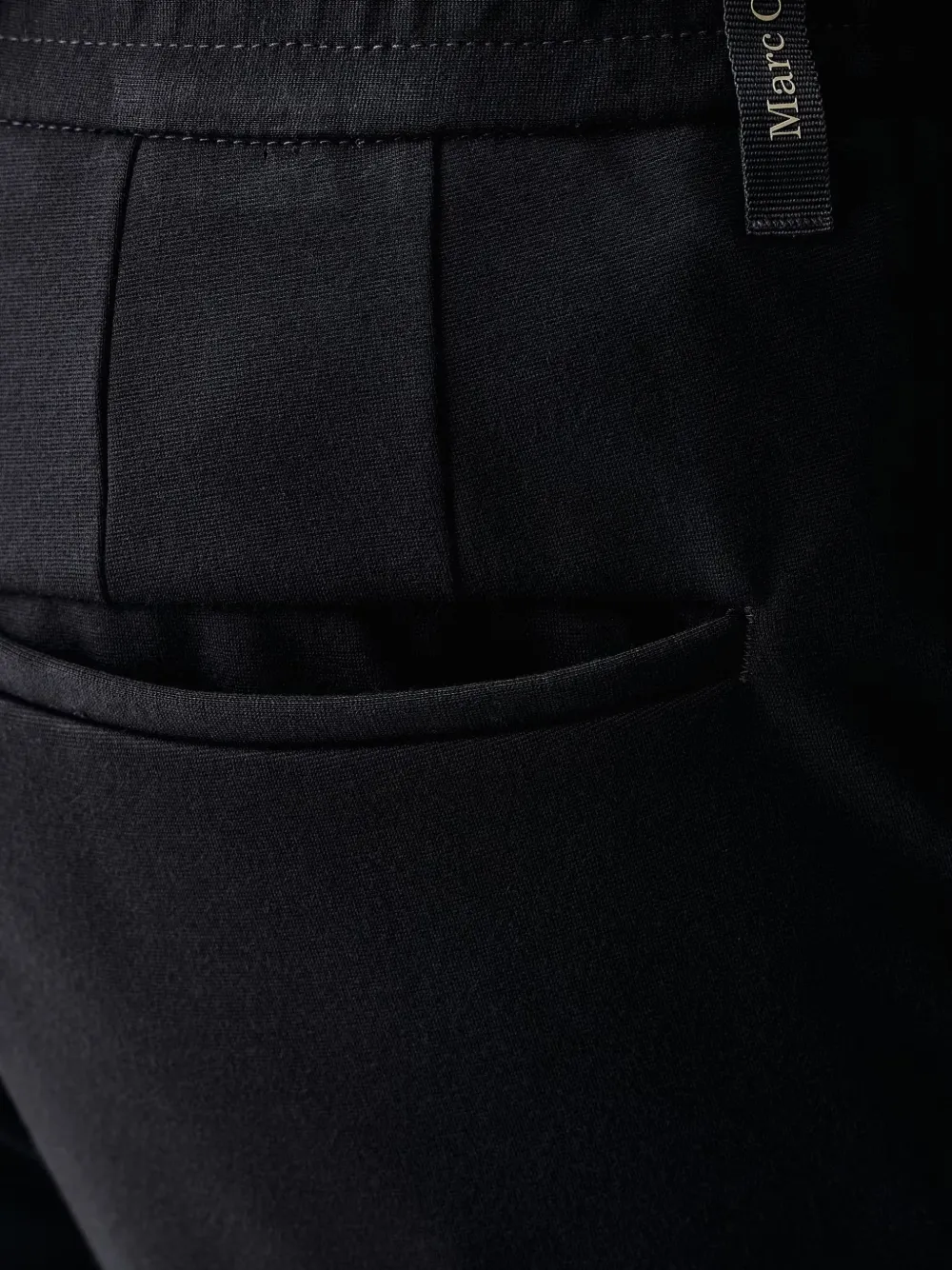 Marc O'Polo elasticated-waistband tailored trousers Blauw