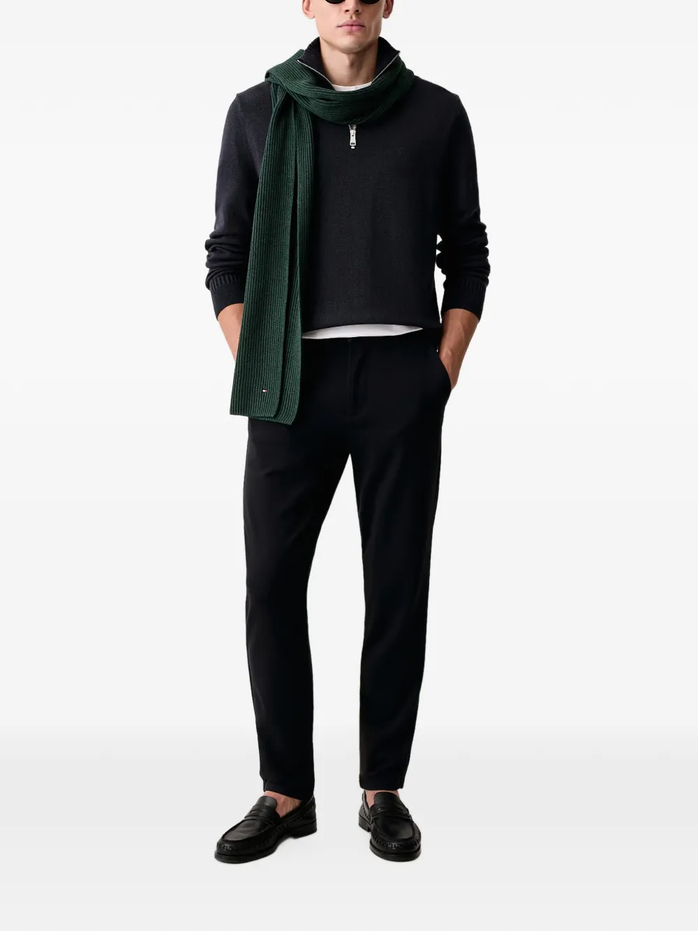 Marc O'Polo elasticated-waistband tailored trousers Blauw