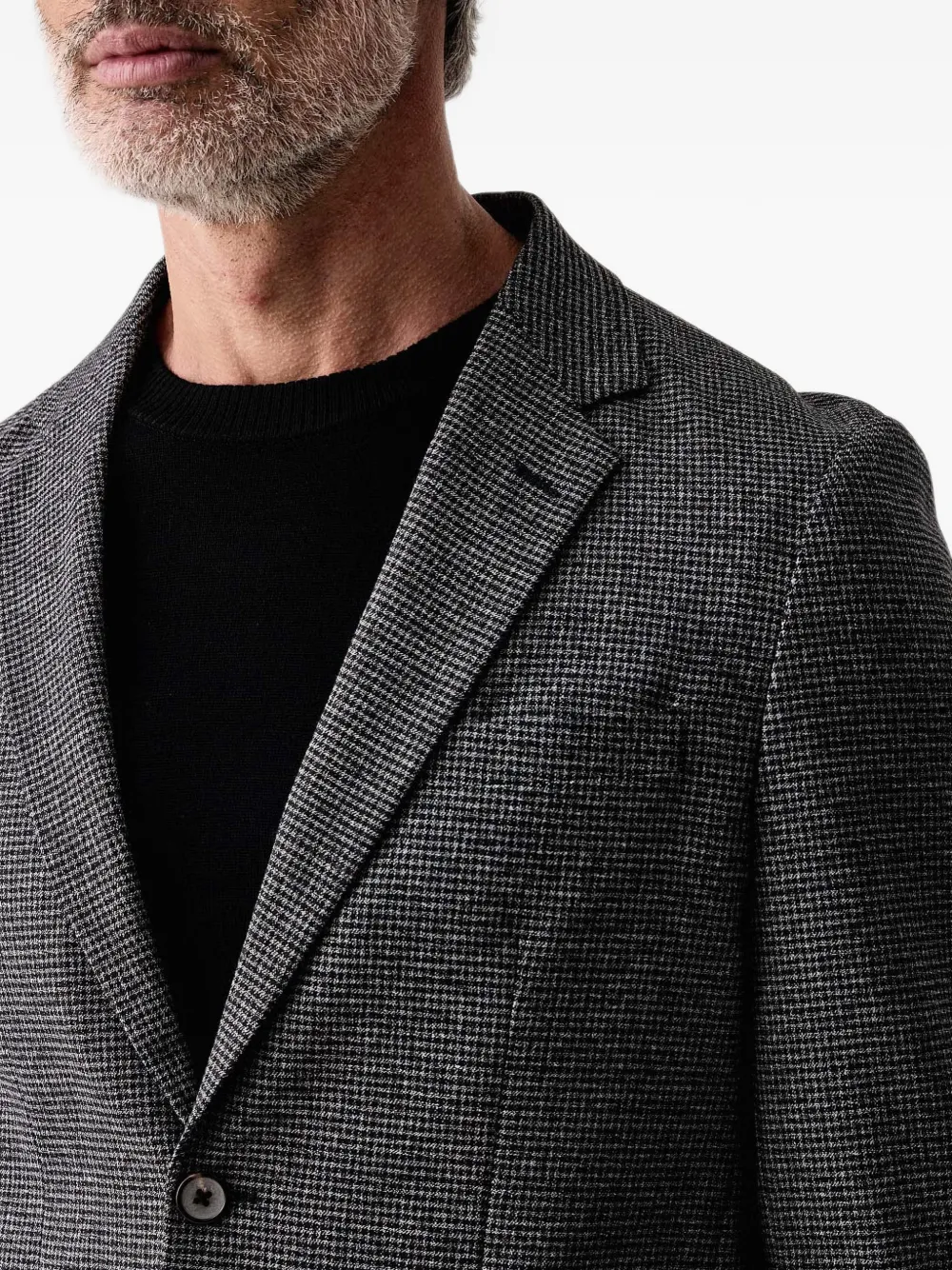 Lindbergh Geruite blazer met enkele rij knopen Bruin