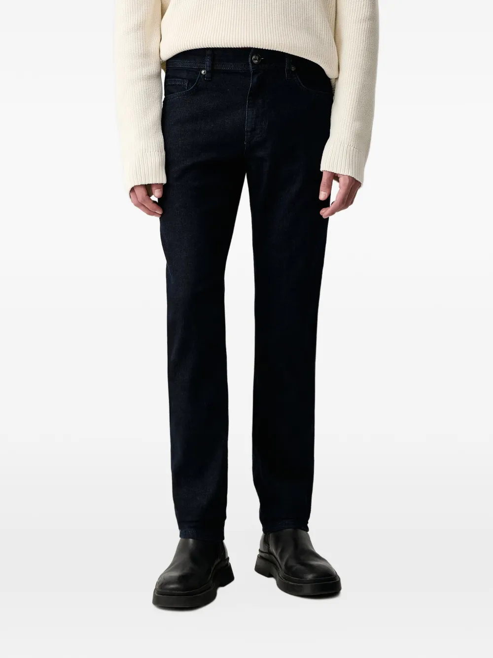 Joop! Fortres logo-patch straight-leg jeans - Blu