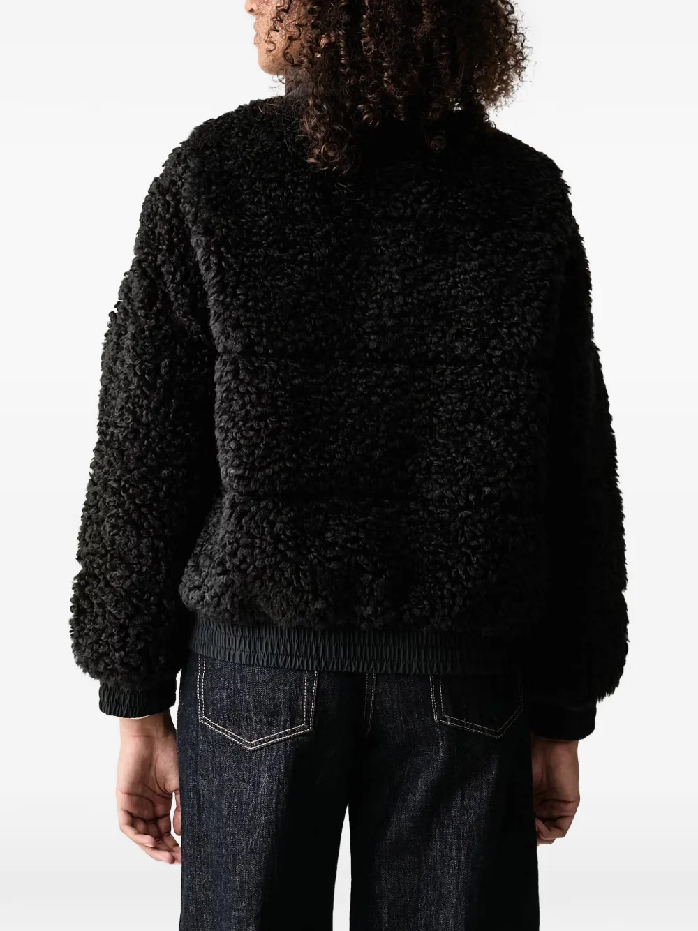 Save The Duck faux-shearling puffer jacket Zwart