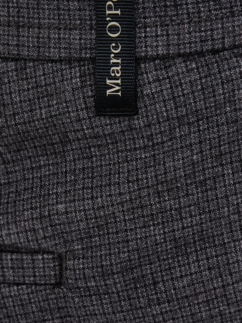 Marc O'Polo checked pleated trousers Grijs