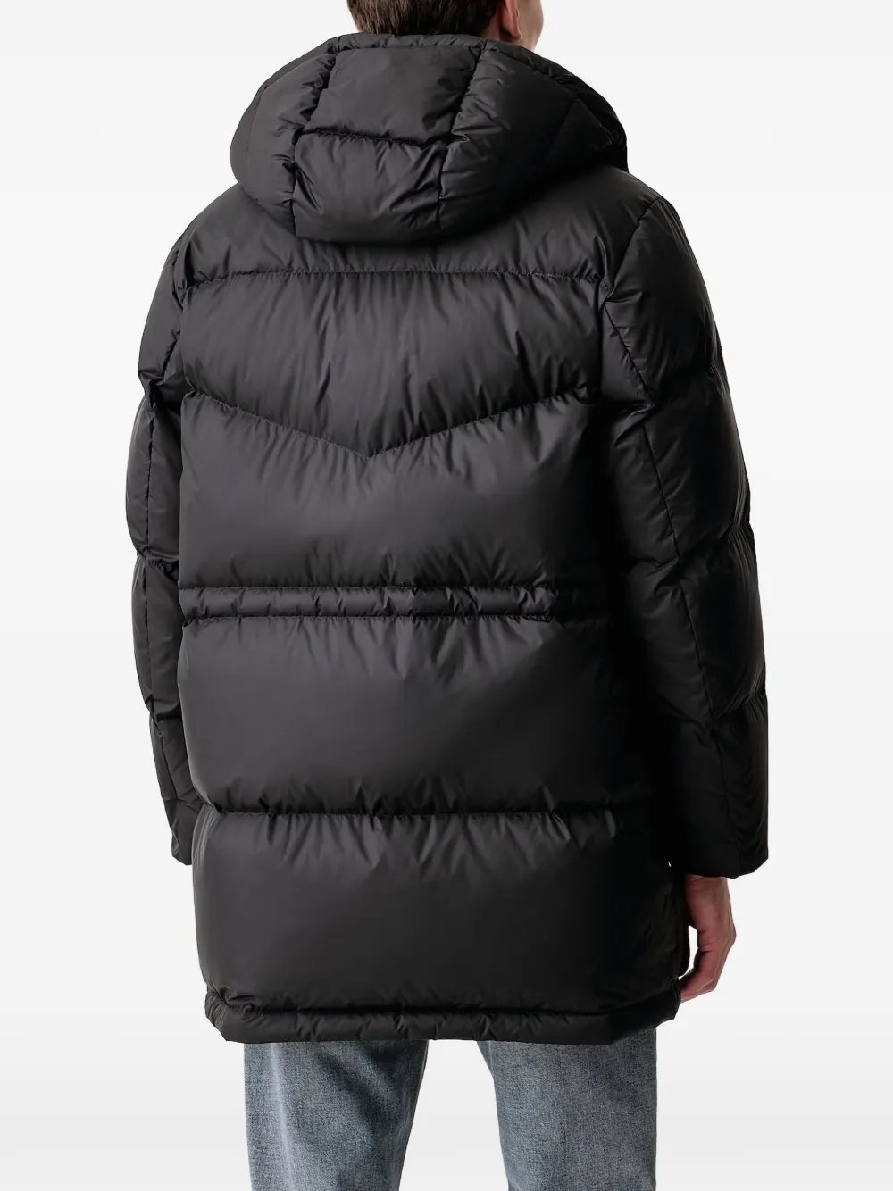 Marc O'Polo hooded zip-fastening padded coat Zwart